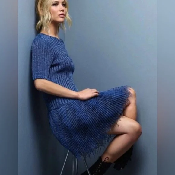 RARE Christian Dior Resort 2016 Runway Raw Hem Knit Dress RARE Christian Dior Resort 2016 Runway Raw Hem Knit Dress